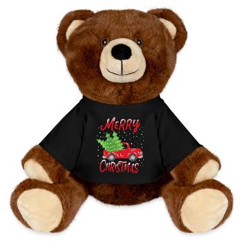 Weihnachtsbaum - MiniFeet® RecycelBär® Braun - Schwarz - Vorne