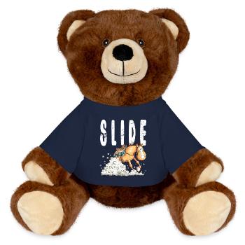 Westernpferd Slide - MiniFeet® RecycelBär® Braun - French Navy - Vorne