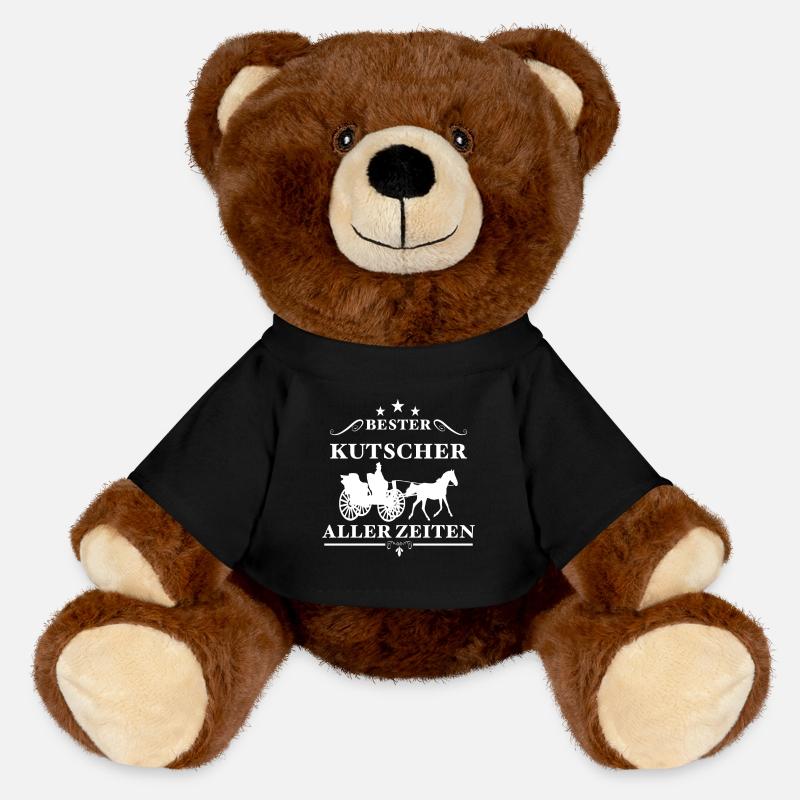 Bester Kutscher Kutsche Kutschen Gespan Geschenk - MiniFeet® RecycelBär® Braun - Schwarz