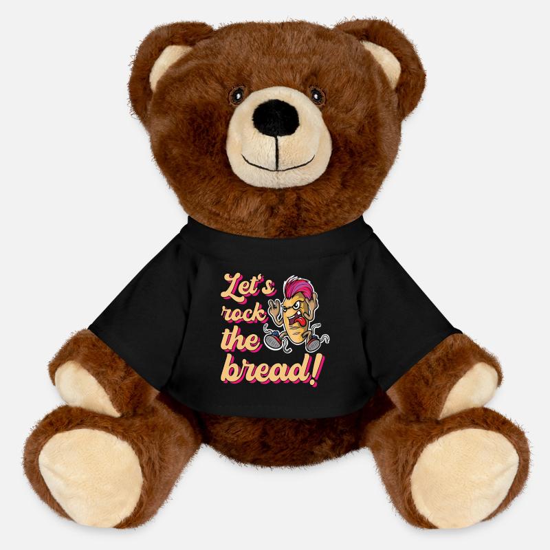 Let's Rock The Bread Bakers Bread Bakery - MiniFeet® RecycelBär® Teddy Bear Brown - black