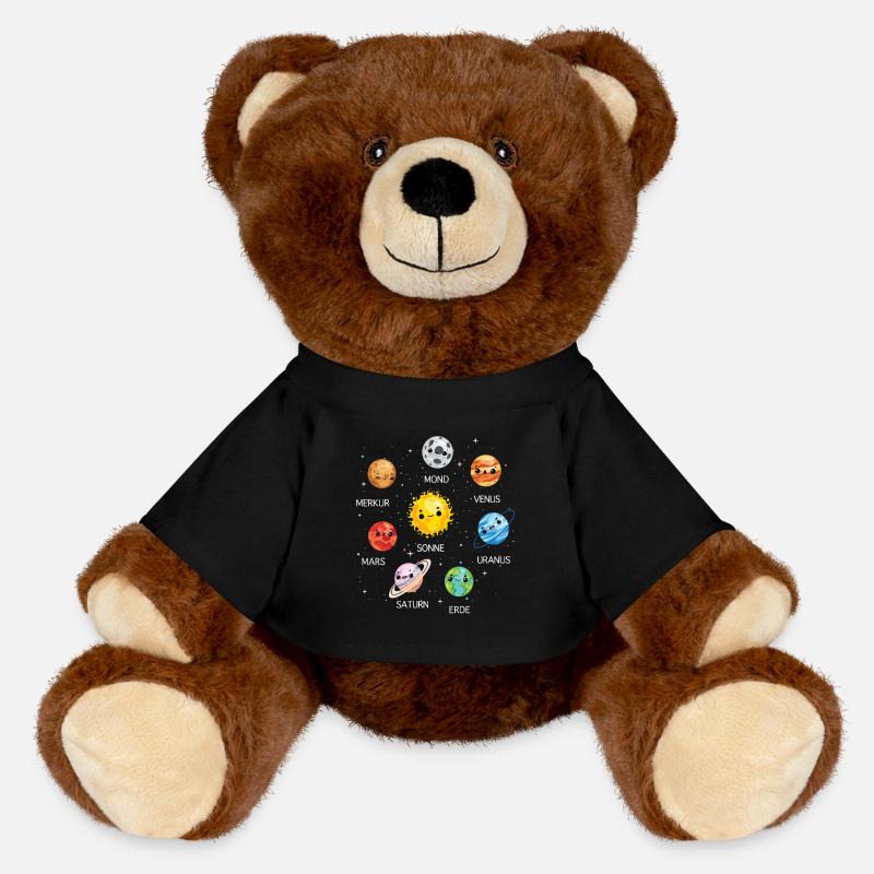 Sonnenystem Planeten Planet Universum - MiniFeet® RecycelBär® Braun - Schwarz