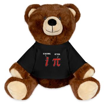 Pi Day Math Pi 3.14 - MiniFeet® RecycelBär® Braun - Schwarz - Vorne
