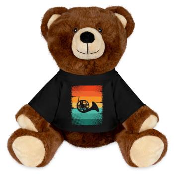 Bugle - MiniFeet® RecycelBär® Teddy Bear Brown - black - Front