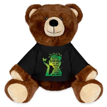 Mental Health We Don't Know How Strong - MiniFeet® RecycelBär® Braun - Schwarz - Vorne