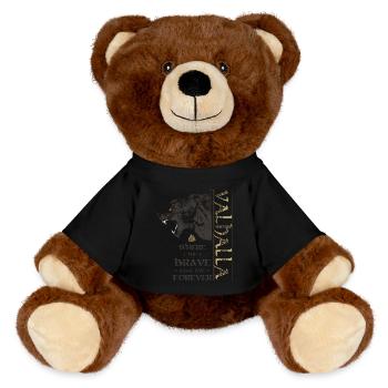 Valhalla Viking Bear Grizzly Bear Wotan Knots - MiniFeet® RecycelBär® Teddy Bear Brown - black - Front