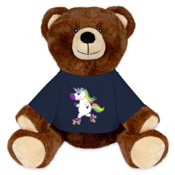 Patins à roulettes Unicorn - Nounours RecycelBär® marron - bleu marine - Devant