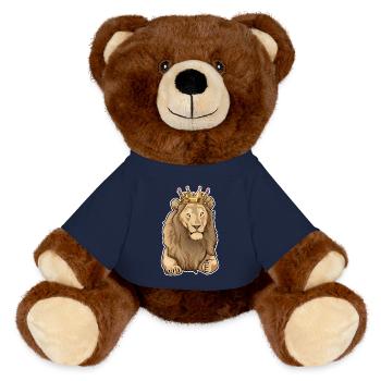 Couronne de Lion - Nounours RecycelBär® marron - bleu marine - Devant
