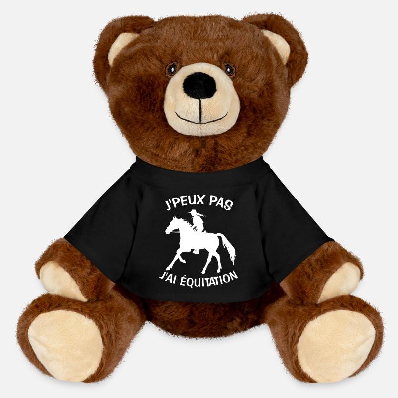 J'Peux Pas J'ai équitation - Nounours RecycelBär® marron - noir