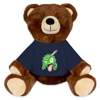 Virus vaccination - MiniFeet® RecycelBär® Teddy Bear Brown - french navy - Front