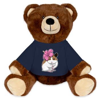 Hamster Hibiskus  - MiniFeet® RecycelBär® Braun - French Navy - Vorne