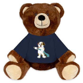 Dog Firefighter Fire Hose Fire Brigade - MiniFeet® RecycelBär® Teddy Bear Brown - french navy - Front