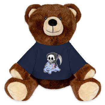 Grim Reaper Elephant - MiniFeet® RecycelBär® Teddy Bear Brown - french navy - Front