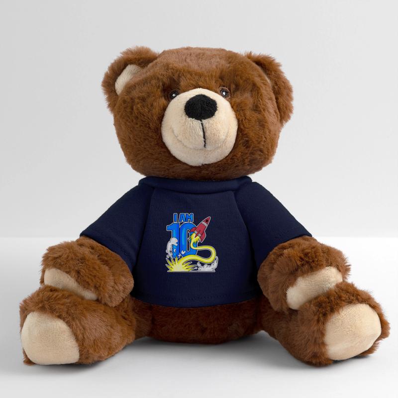 10 Birthday Boy Astronaut Rocket - Dix ans Nounours RecycelBär® marron
