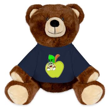Caterpillar Apple - MiniFeet® RecycelBär® Teddy Bear Brown - french navy - Front