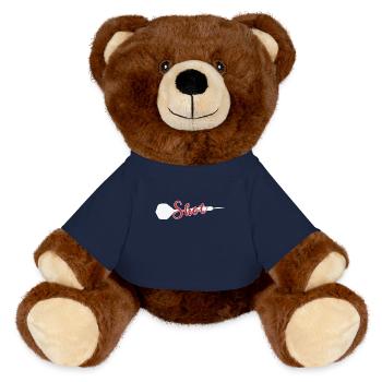 Darts Shot - MiniFeet® RecycelBär® Teddy Bear Brown - french navy - Front