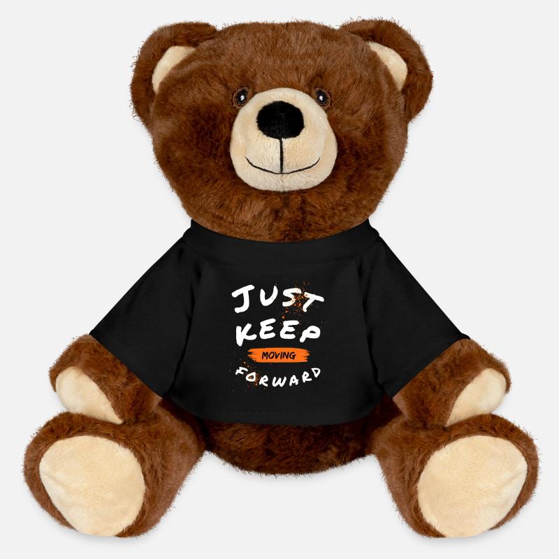 Conception de mouvement de motivation avec dicton - Nounours RecycelBär® marron - noir