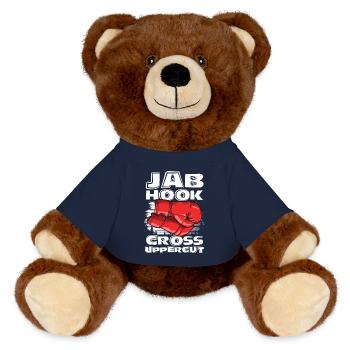 Jab hook cross uppercut - MiniFeet® RecycelBär® Braun - French Navy - Vorne