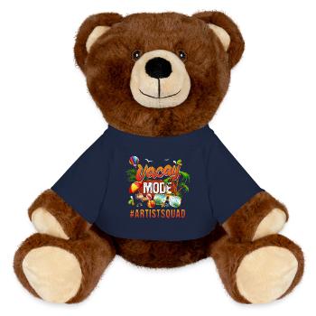 Groupe de vacances d’artiste #Artistsquad - Nounours RecycelBär® marron - bleu marine - Devant