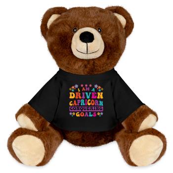 Capricorne Zodiaque Personnalité Groovy Cool - Nounours RecycelBär® marron - noir - Devant