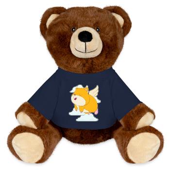 Nuages de hamster - Nounours RecycelBär® marron - bleu marine - Devant