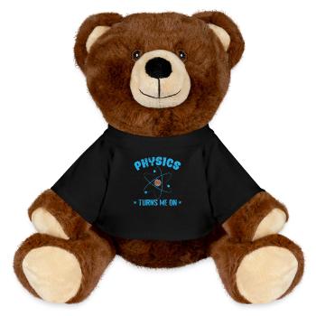 Physics turns me on Studium - MiniFeet® RecycelBär® Teddy Bear Brown - black - Front