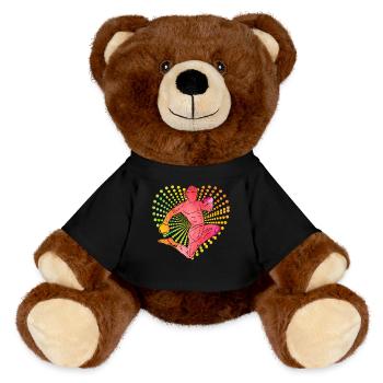 Muay Thai - MiniFeet® RecycelBär® Teddy Bear Brown - black - Front