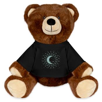 Cratère de ciel nocturne de la lune et de la starlette - Nounours RecycelBär® marron - noir - Devant