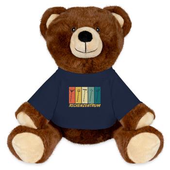 Rechenzentrum Gärtner Rechen Geschenk - MiniFeet® RecycelBär® Braun - French Navy - Vorne
