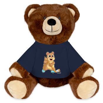 Bär Eishockey Eishockeyschläger - MiniFeet® RecycelBär® Braun - French Navy - Vorne