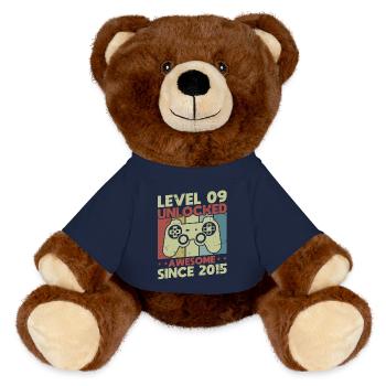 Level 9 freigeschaltet - MiniFeet® RecycelBär® Braun - French Navy - Vorne