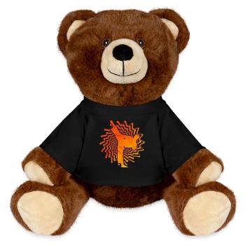Taekwondo - MiniFeet® RecycelBär® Braun - Schwarz - Vorne