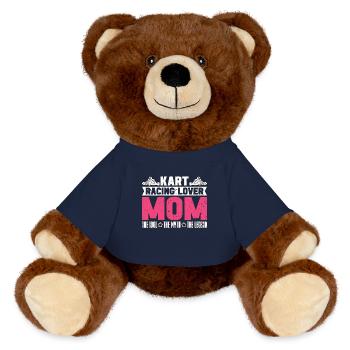 Amateur De Course De Kart Maman L’Idole Le Pilote De Kart - Nounours RecycelBär® marron - bleu marine - Devant
