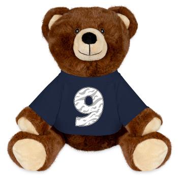Nine - 9 - MiniFeet® RecycelBär® Teddy Bear Brown - french navy - Front