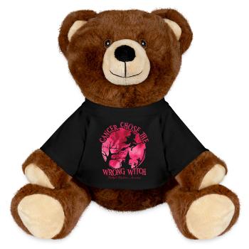 Witch Burgundy Multiple Myeloma Cancer - MiniFeet® RecycelBär® Teddy Bear Brown - black - Front