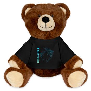 Malediven Delfine Maldives Dauphins - Nounours RecycelBär® marron - noir - Devant