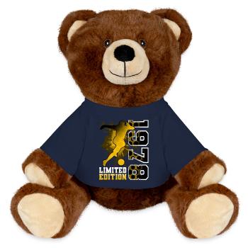 1978 Année de naissance Anniversaire Football - Nounours RecycelBär® marron - bleu marine - Devant