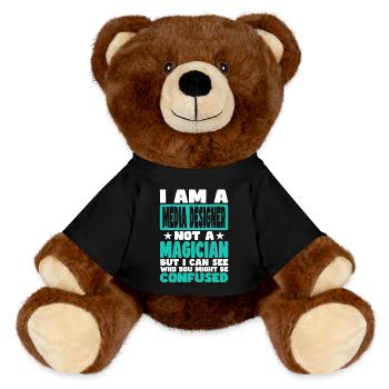 Media Designer - MiniFeet® RecycelBär® Teddy Bear Brown - black - Front
