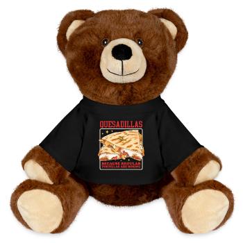 Quesadilla Tortillas Quesadillas Gift - MiniFeet® RecycelBär® Teddy Bear Brown - black - Front