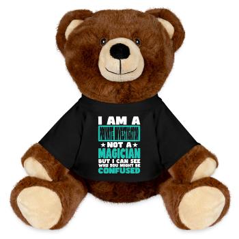 Détective privé - Nounours RecycelBär® marron - noir - Devant