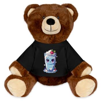 Myrtilles Mignon Milkshake Doux Amusant - Nounours RecycelBär® marron - noir - Devant