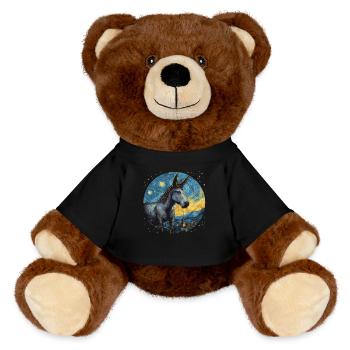 Starry Sky Donkey - MiniFeet® RecycelBär® Teddy Bear Brown - black - Front