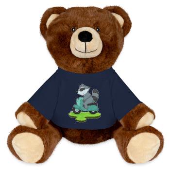 Waschbär Motorroller - MiniFeet® RecycelBär® Braun - French Navy - Vorne