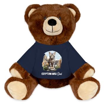 Egyptian Mau Kitten Cat Egyptian Mau - MiniFeet® RecycelBär® Teddy Bear Brown - french navy - Front