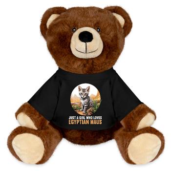 Egyptian Mau Kitten Cat Egyptian Mau - MiniFeet® RecycelBär® Teddy Bear Brown - black - Front
