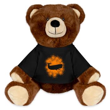 Pottwal Ozean Schützer - MiniFeet® RecycelBär® Braun - Schwarz - Vorne