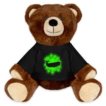 Sperm Whale Ocean Protector - MiniFeet® RecycelBär® Teddy Bear Brown - black - Front