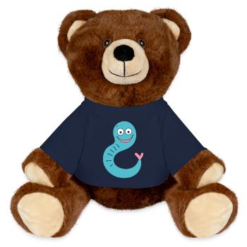 Regenwurm - MiniFeet® RecycelBär® Braun - French Navy - Vorne