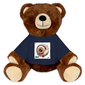 Ein gemeines ekliges Auge - MiniFeet® RecycelBär® Braun - French Navy - Vorne