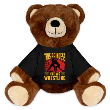 Cette princesse connaît la lutte - Nounours RecycelBär® marron - noir - Devant