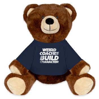 Entraîneurs bizarres Former un entraîneur de caractère - Nounours RecycelBär® marron - bleu marine - Devant
